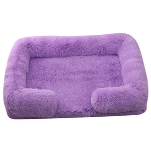 Plush Round Pet Bed For Warm Winter Comfort Sleep