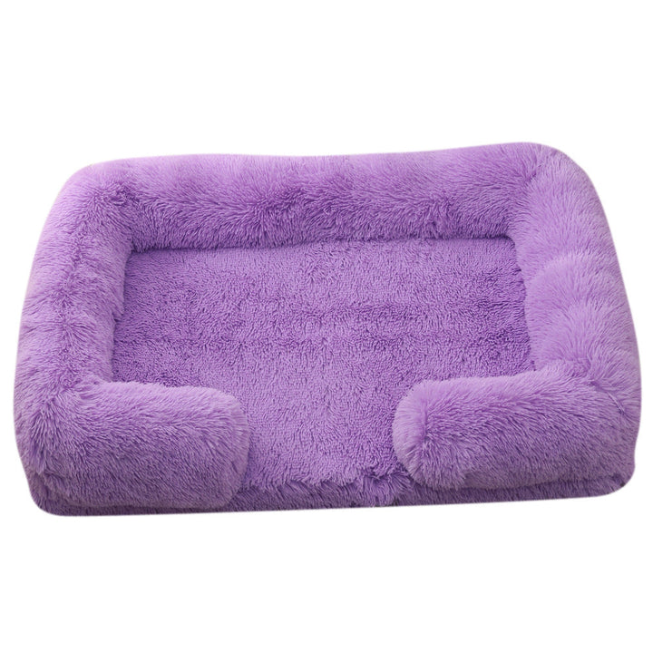 Plush Round Pet Bed For Warm Winter Comfort Sleep