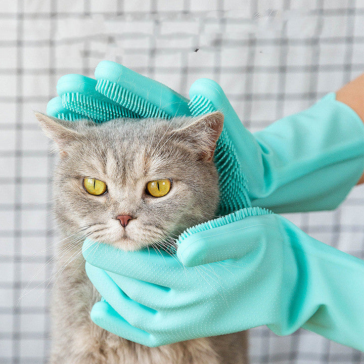 Unleash the Power of Pet Pampering with Our Silicone Grooming Gloves!