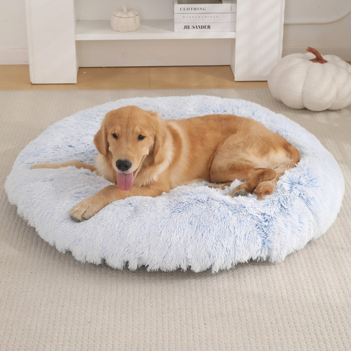 Plush Round Pet Bed Mat For Warm Comfortable Sleep