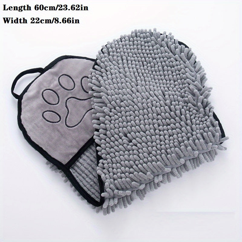 Pet Absorbent Quick Dry Microfiber Bath Towel With Hand Pockets