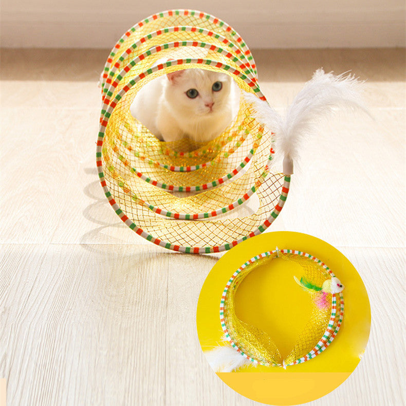 Foldable Pet Tunnel Toy With Compact Storage Design