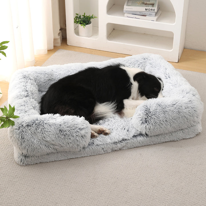 Plush Round Pet Bed For Warm Winter Comfort Sleep