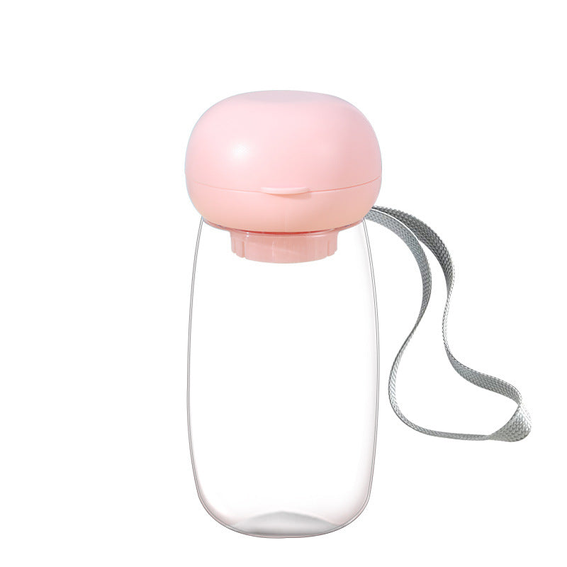 Portable Pet Water Bottle With Feeding Bowl For Outdoor Travel