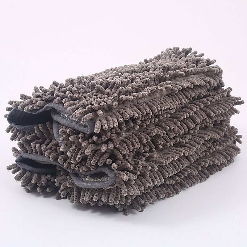 Pet Chenille Bath Towel Super Absorbent Drying Cloth