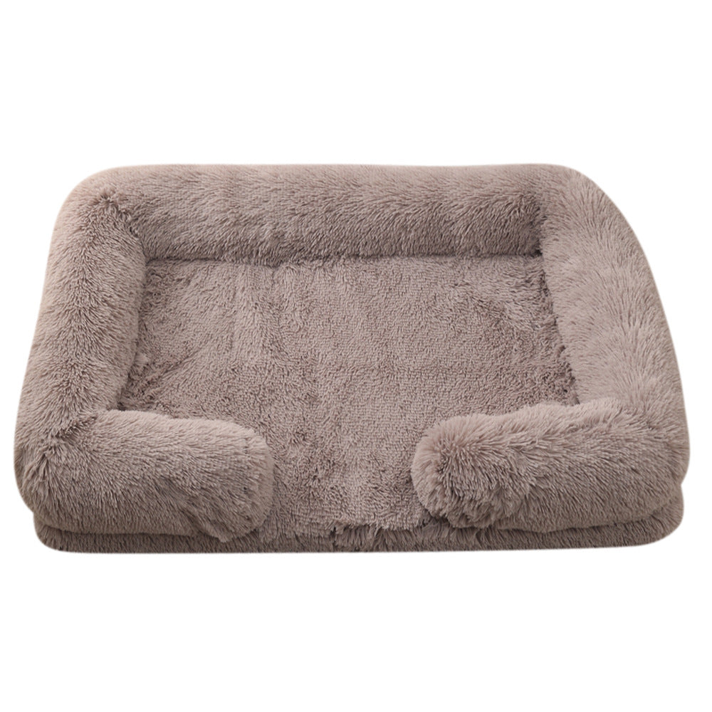 Plush Round Pet Bed For Warm Winter Comfort Sleep