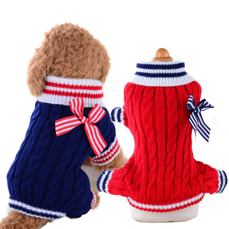 Warm Pet Sweater Comfortable Soft Knitted Pet Clothing