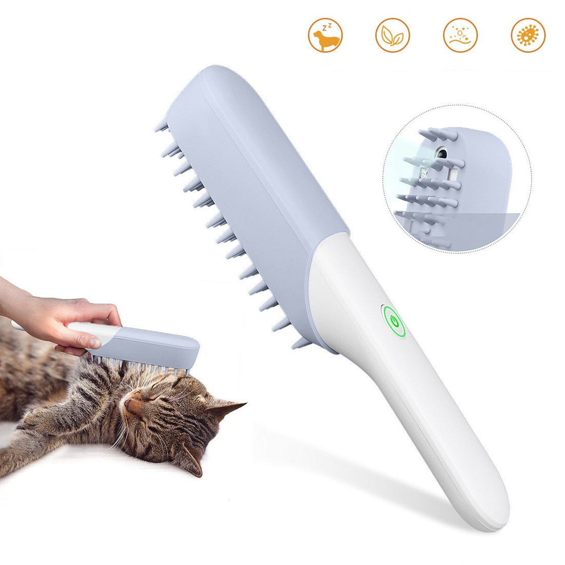Pet Silicone Grooming Massage Brush For Cleaning And Fur Care