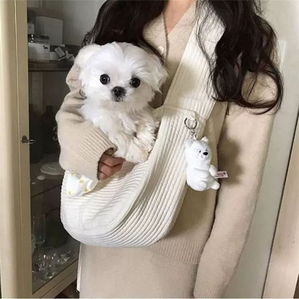 Pet Handmade Breathable Canvas Travel Carrier Shoulder Bag