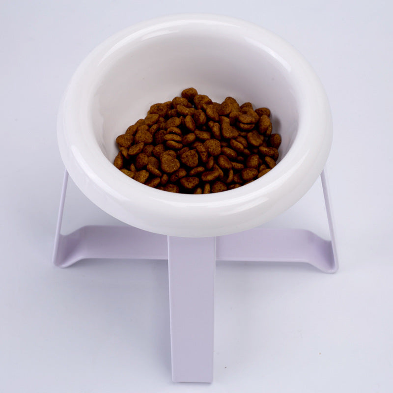 Creative Anti-Slip Pet Bowl With Iron Stand 2-In-1 Feeder