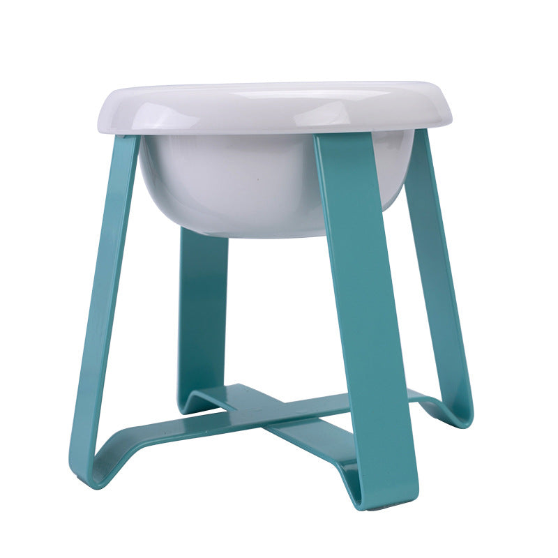 Creative Anti-Slip Pet Bowl With Iron Stand 2-In-1 Feeder