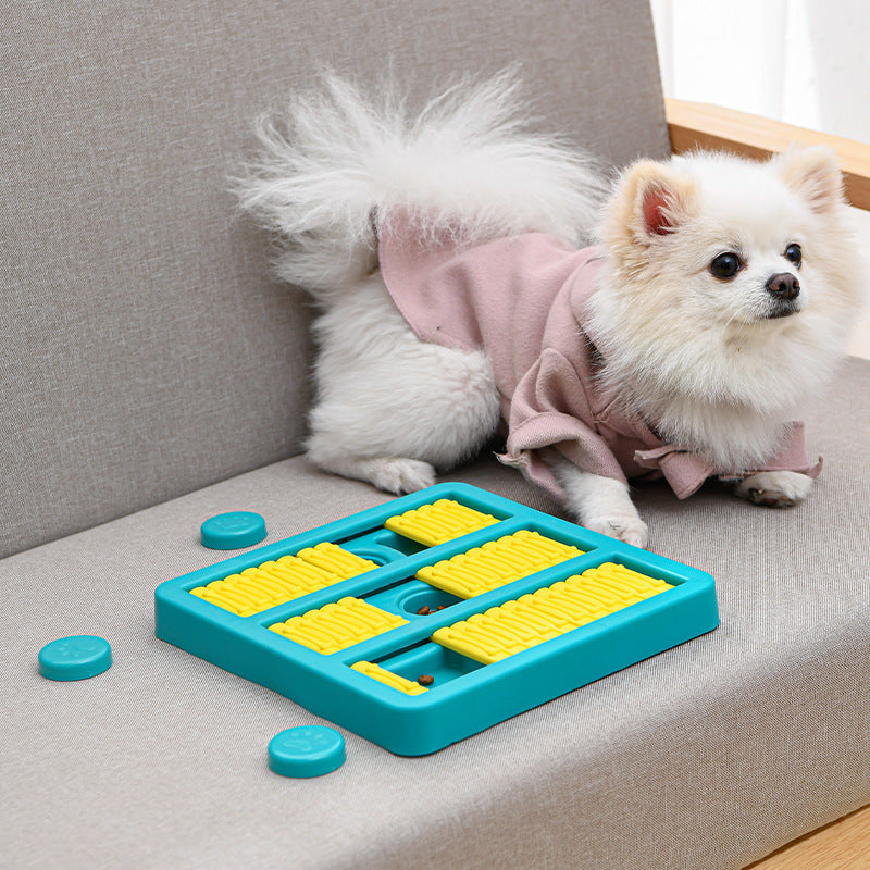 Rotating Interactive Pet Food Dispensing Educational Slow Feeder Toy