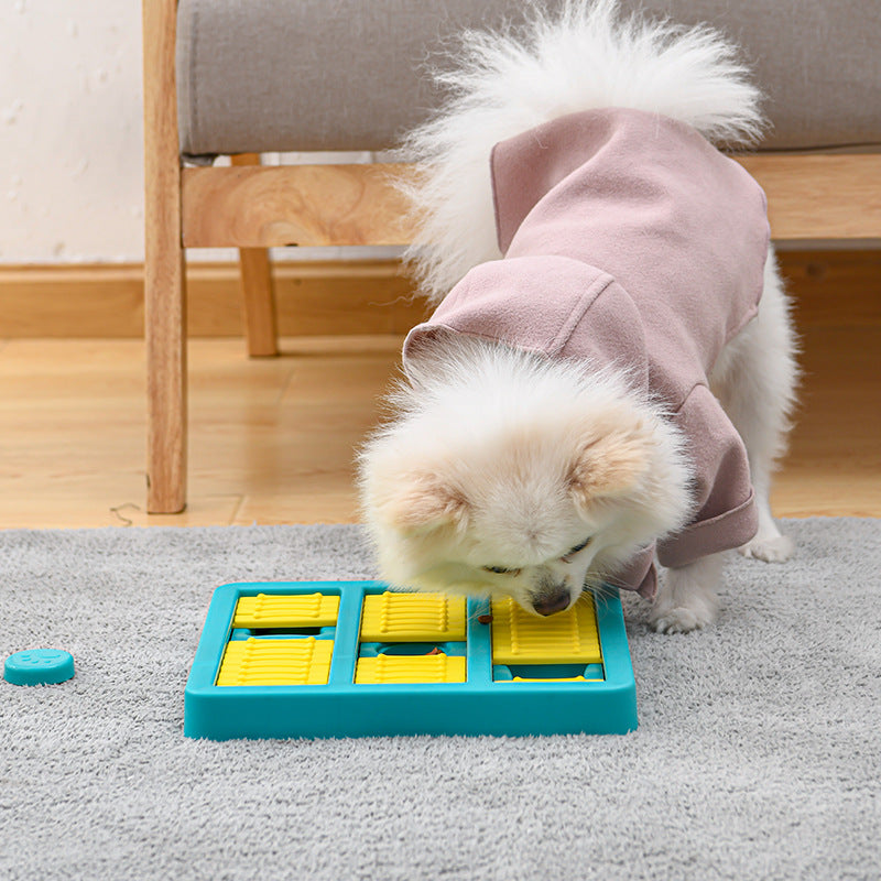 Rotating Interactive Pet Food Dispensing Educational Slow Feeder Toy