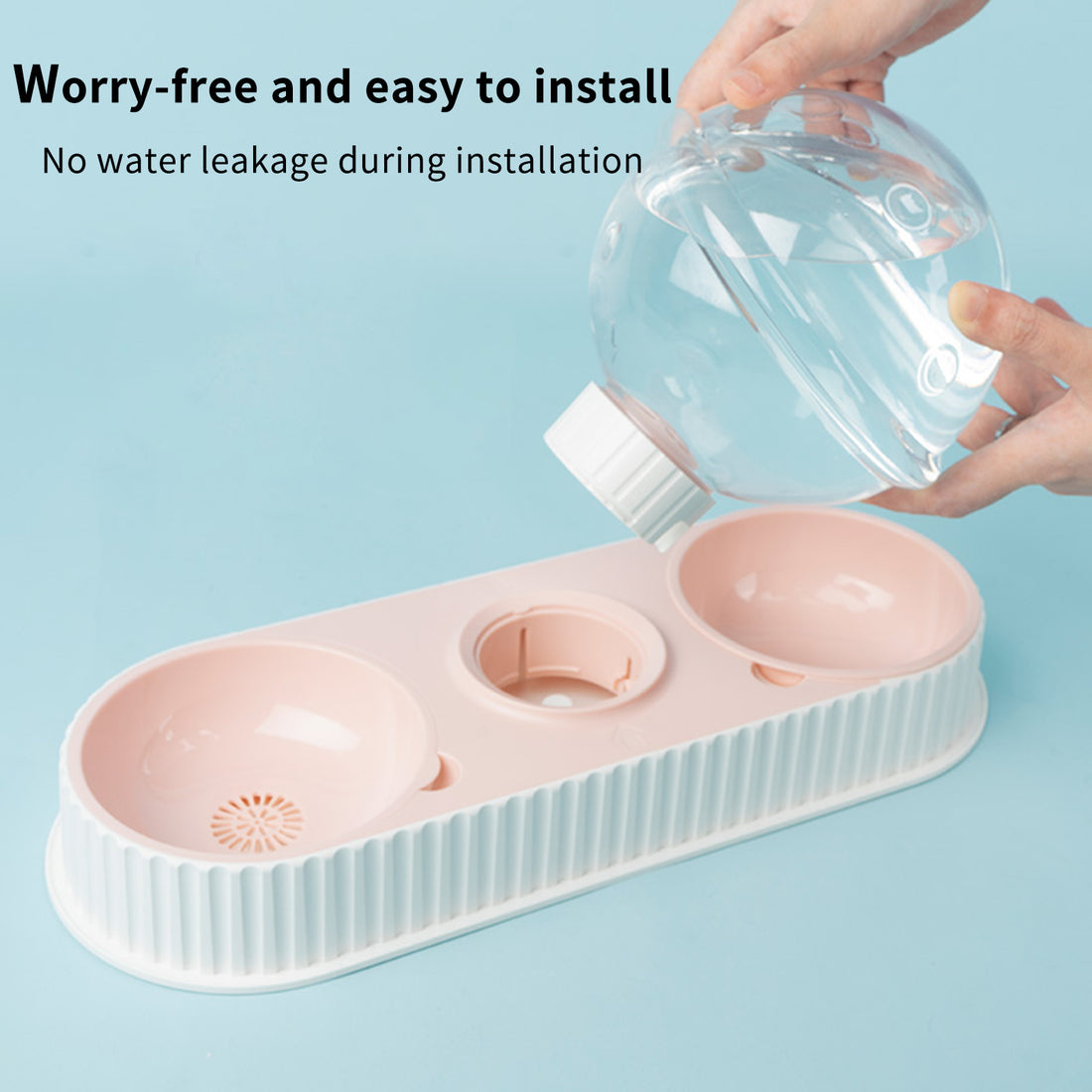 Automatic Pet Feeder And Water Bowl For Continuous Feeding And Hydration