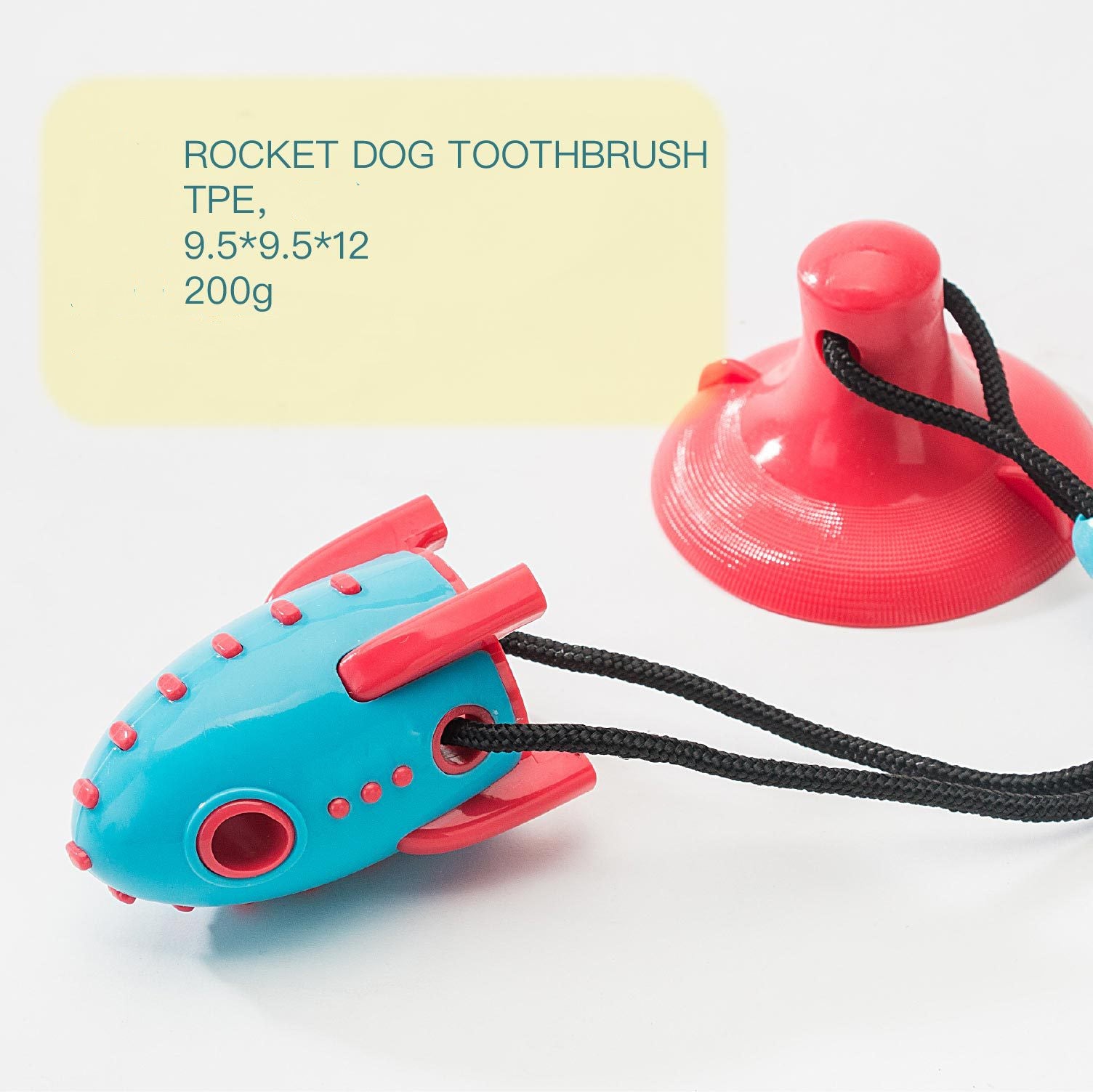 Rocket Shape Pet Food Dispensing Bite Resistant Chew Toy