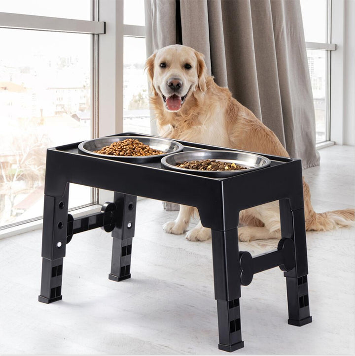 Elevated Anti Tumble Pet Feeding Bowl Neck Support Design