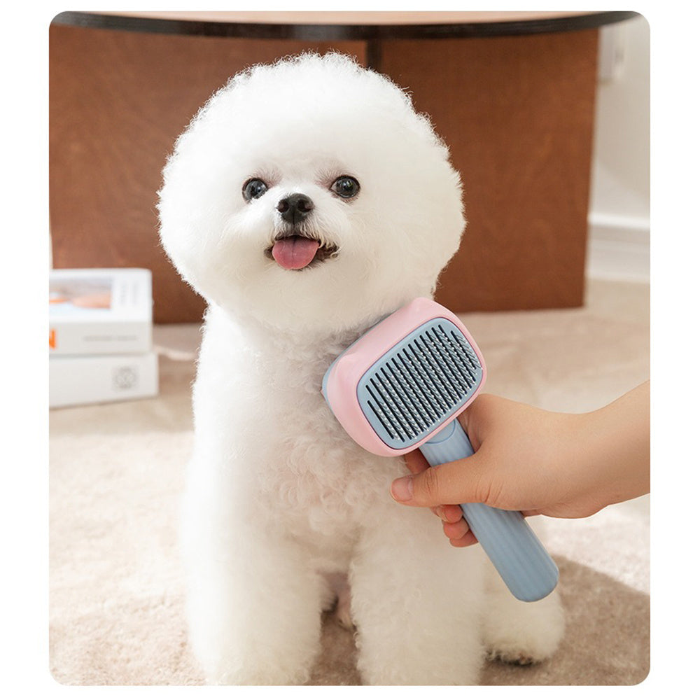 Pet Deshedding Grooming Brush For Hair Removal And Detangling