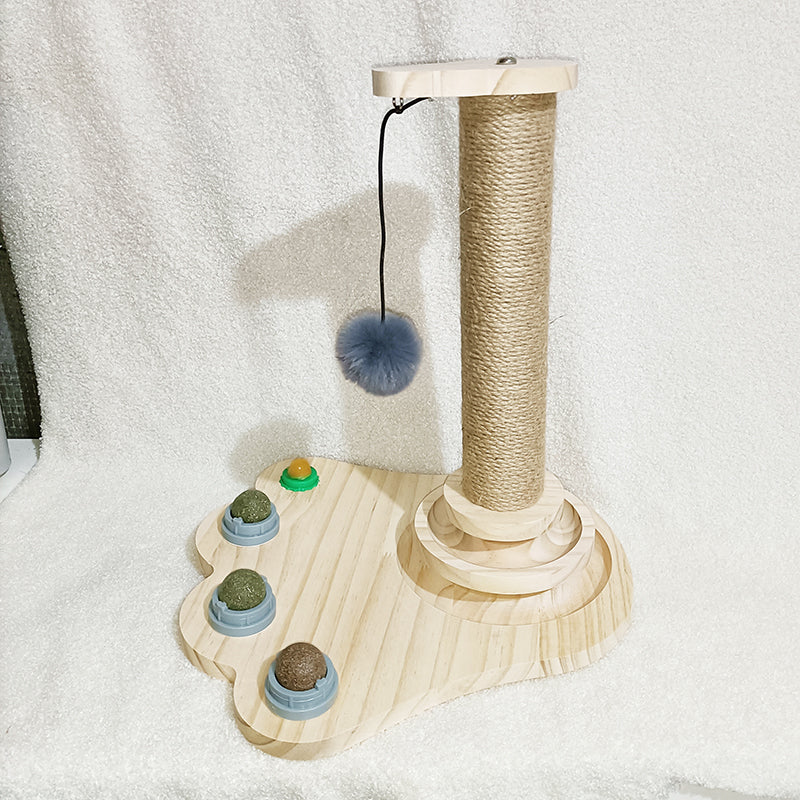 Durable Wooden Turntable Bite Resistant Interactive Pet Stick Toy