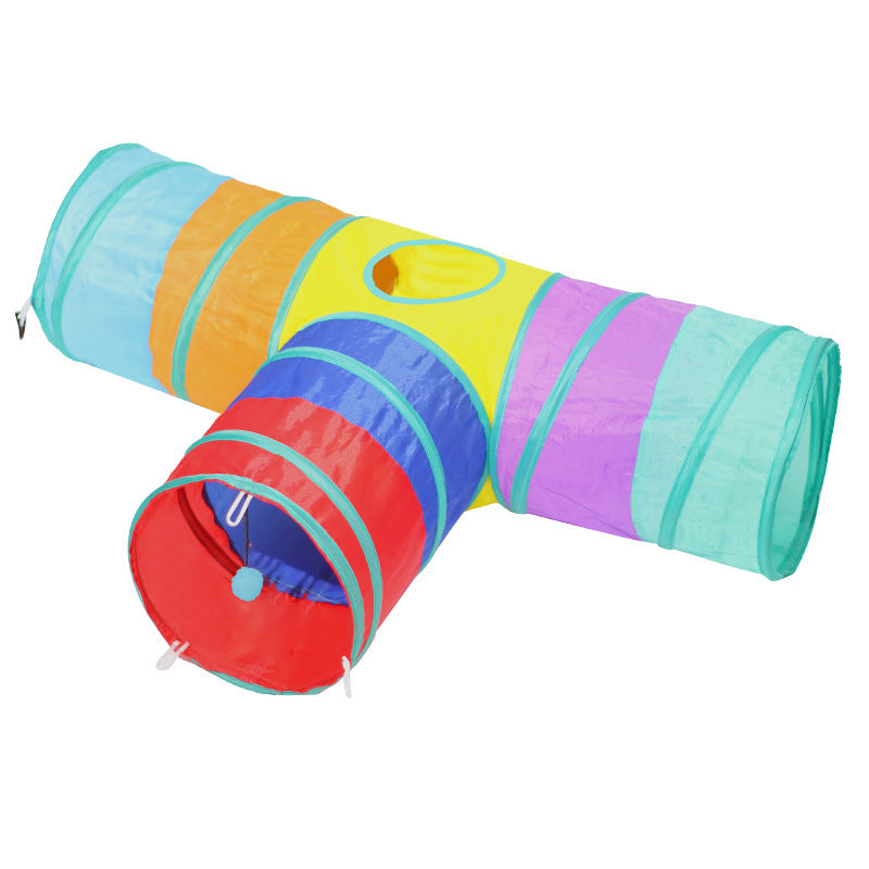 Pet Foldable Cat Tunnel Climbing Play Toy