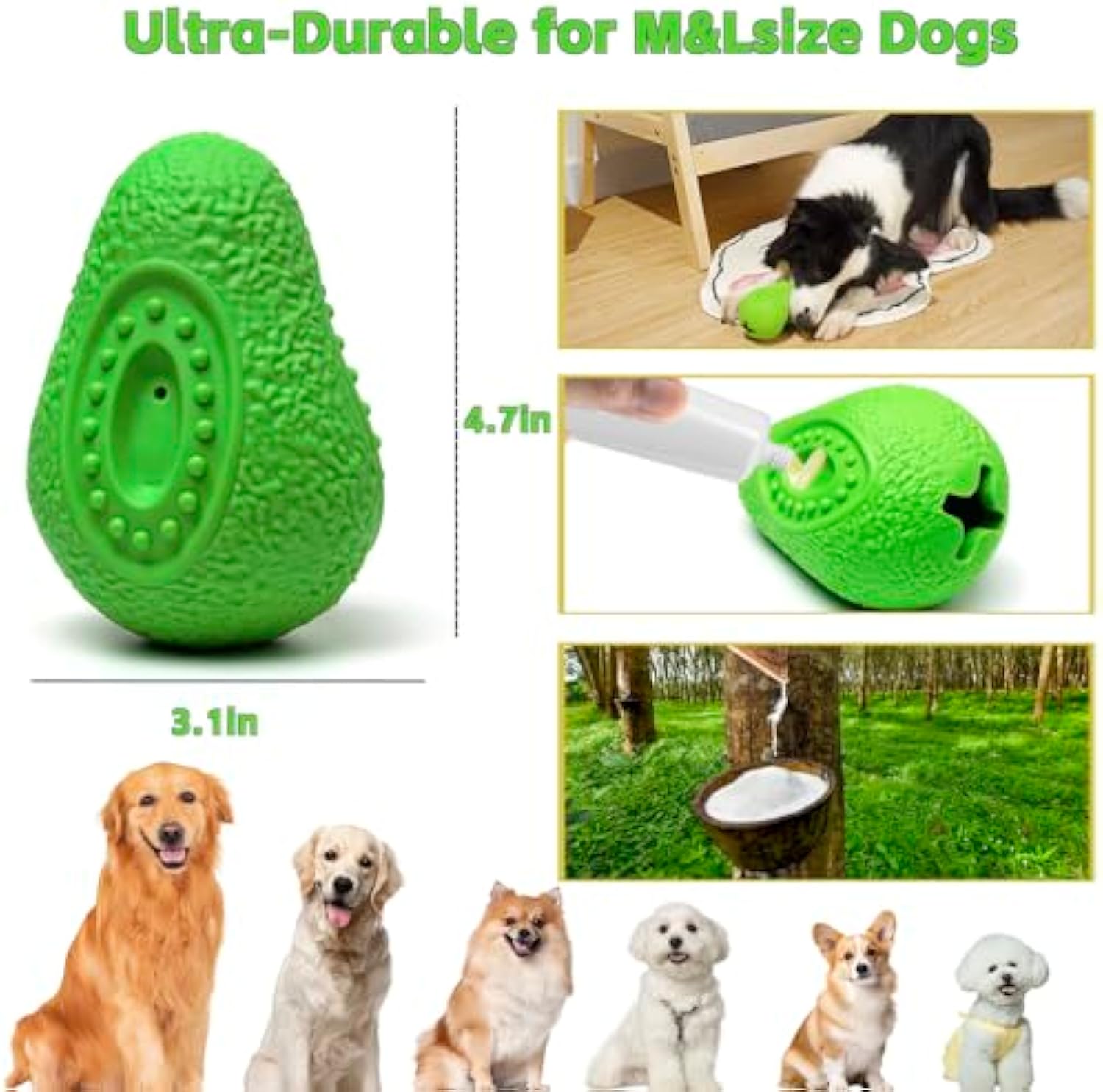 Durable Indestructible Rubber Chew Toy For Pets