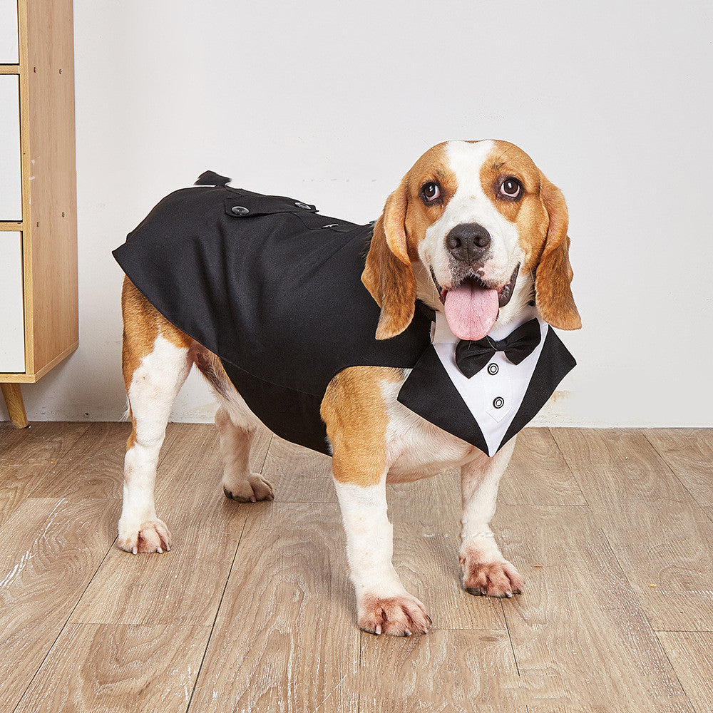 Formal Pet Wedding Suit Jacket Elegant Swallowtail Design
