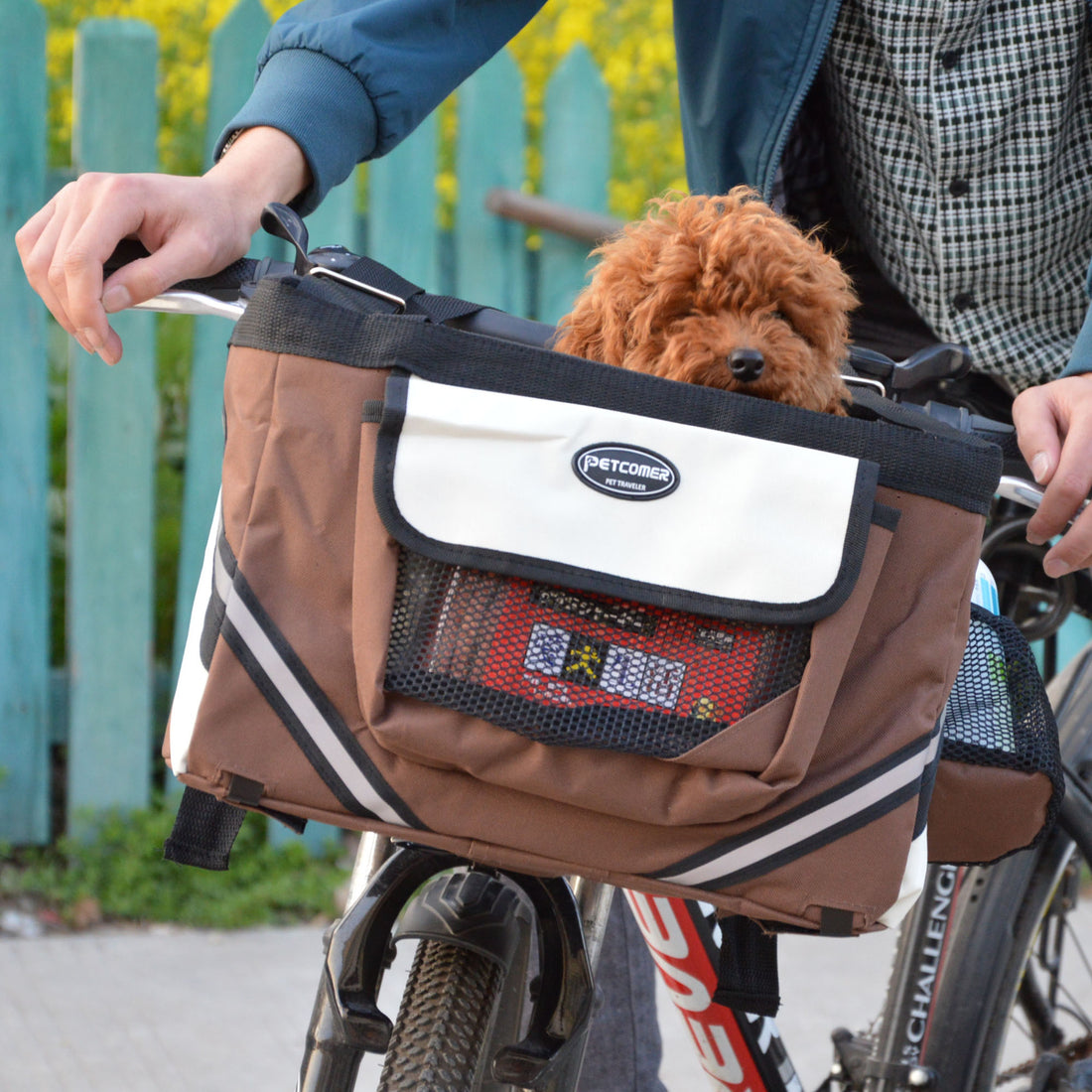 Pet Bicycle Front Carrier Basket Removable Travel Bag