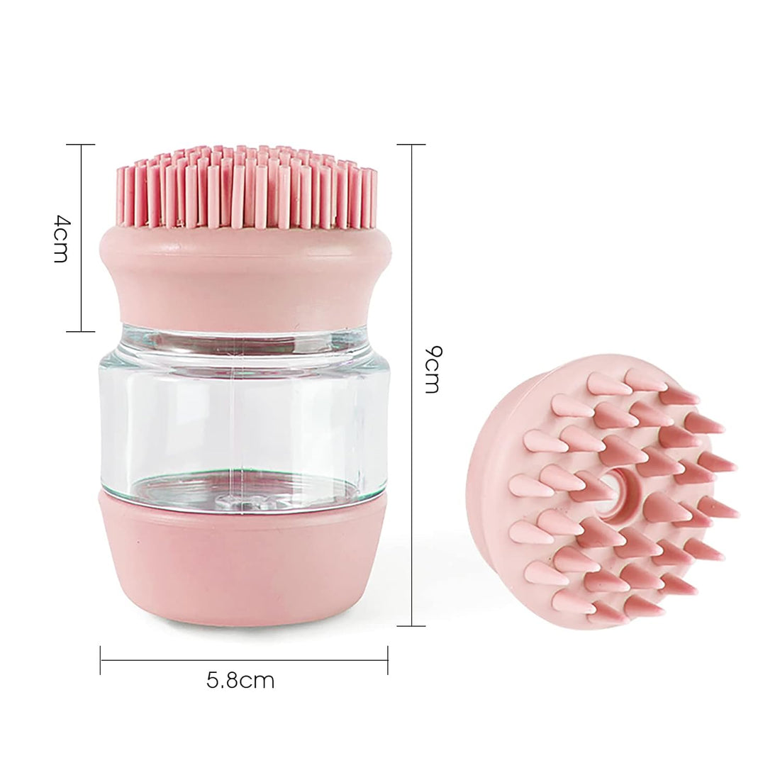 Pet Silicone Bath Massage Grooming Brush Shampoo Dispenser Tool