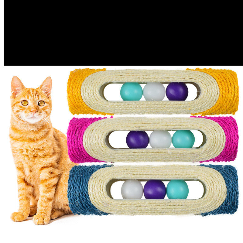 Pet Long Sisal Drum Scratching Toy Set