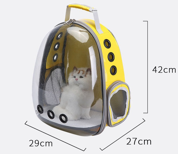 Portable Pet Backpack Carrier Bubble Space Capsule Design Rucksack