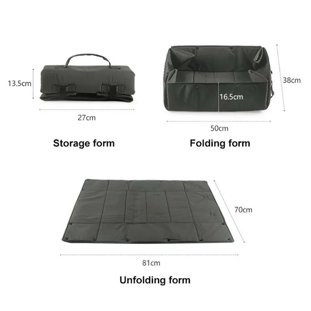 Portable Pet Travel Bed 3 In 1 Carrier Mat And Cushion Foldable Kennel