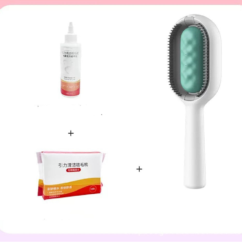 Pet Grooming Brush With Hair Collection Tank For Shedding Control