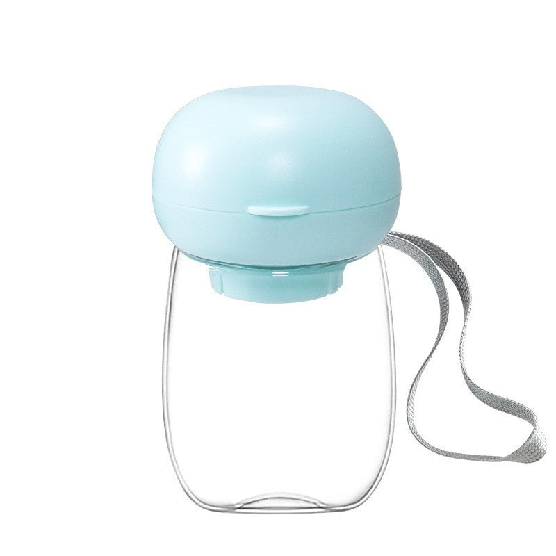 Portable Pet Water Bottle With Feeding Bowl For Outdoor Travel
