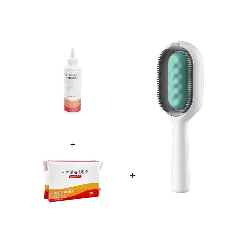 Pet Grooming Brush With Hair Collection Tank For Shedding Control