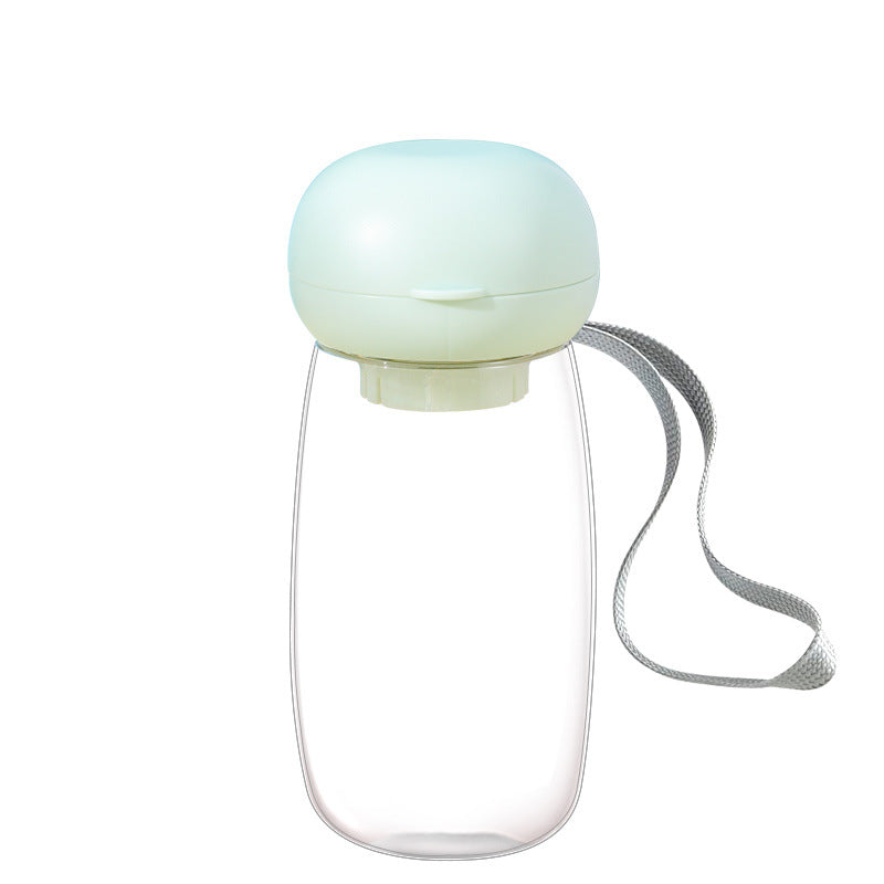 Portable Pet Water Bottle With Feeding Bowl For Outdoor Travel