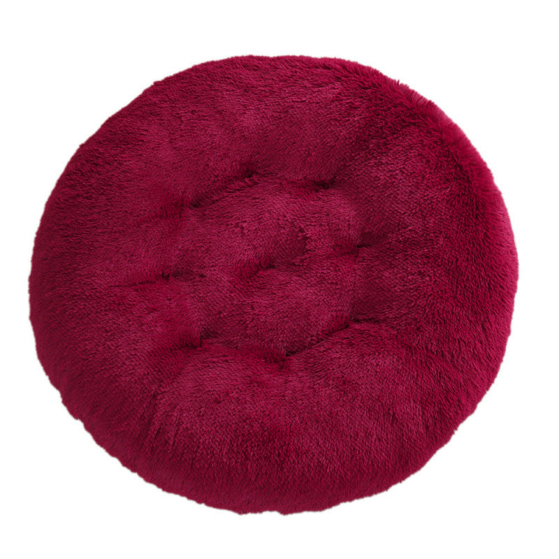Plush Round Pet Bed Mat For Warm Comfortable Sleep