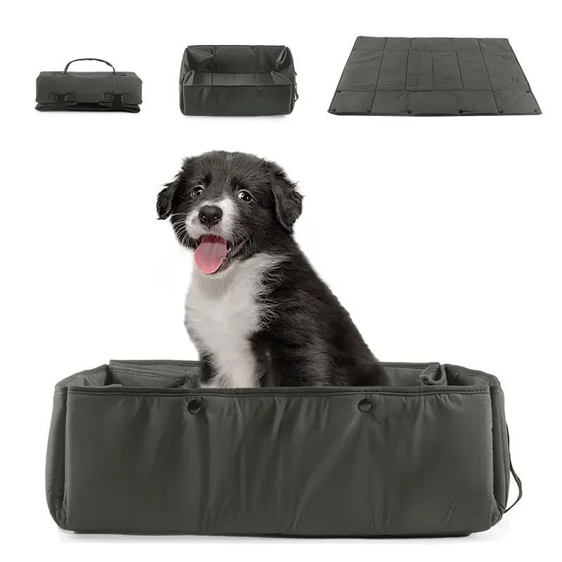 Portable Pet Travel Bed 3 In 1 Carrier Mat And Cushion Foldable Kennel