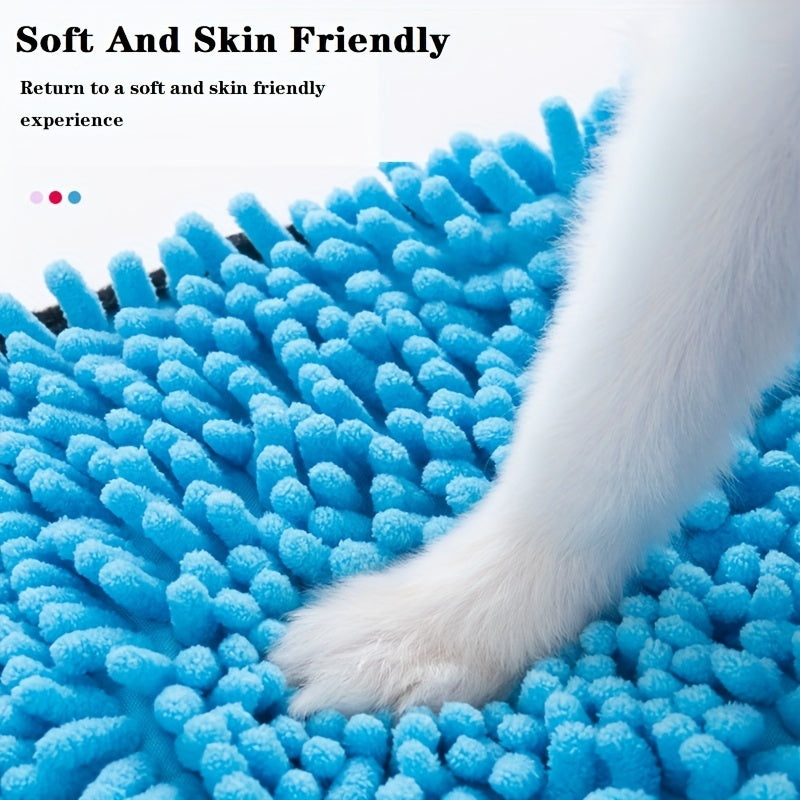 Pet Absorbent Quick Dry Microfiber Bath Towel With Hand Pockets