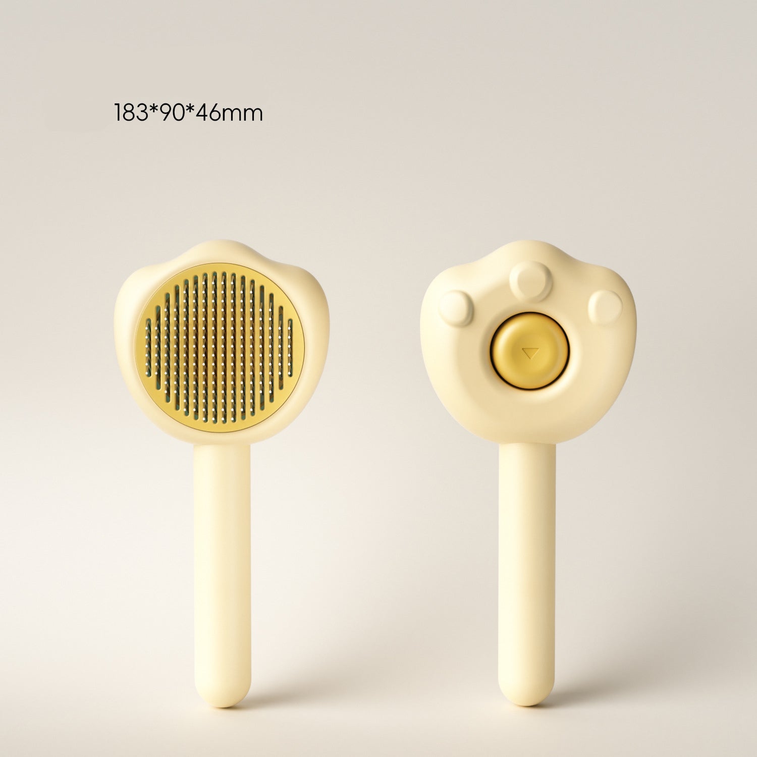 Pet Self Cleaning Grooming Brush With Needle Comb Handle