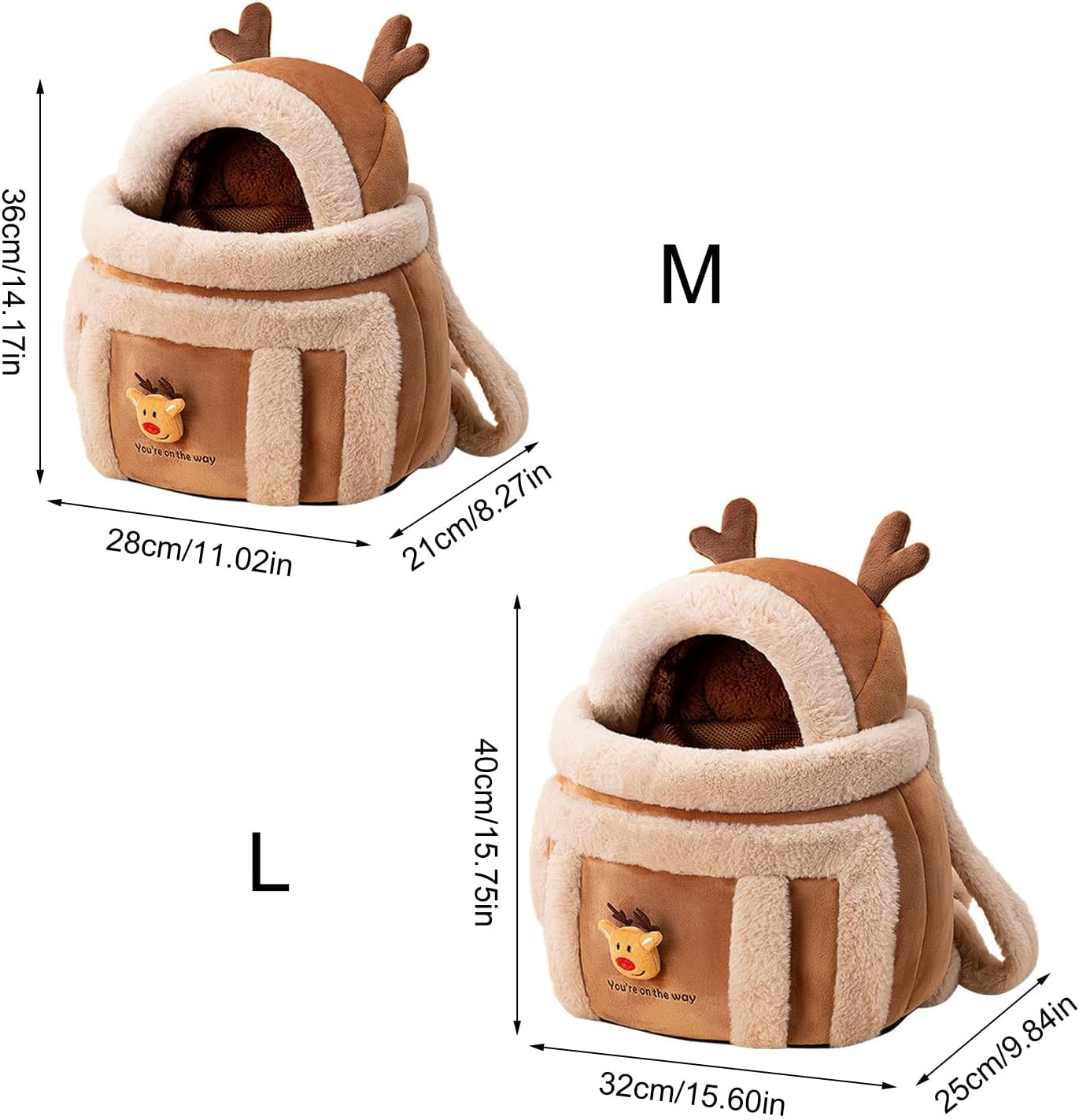 Plush Winter Pet Carrier Backpack With Hand Warmers