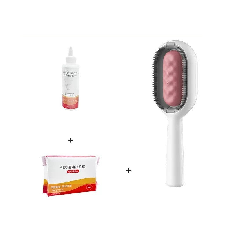 Pet Grooming Brush With Hair Collection Tank For Shedding Control