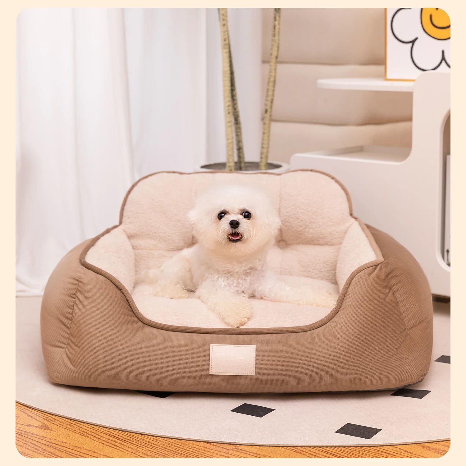 Cozy Plush Washable Pet Bed Sofa Style Indoor Kennel