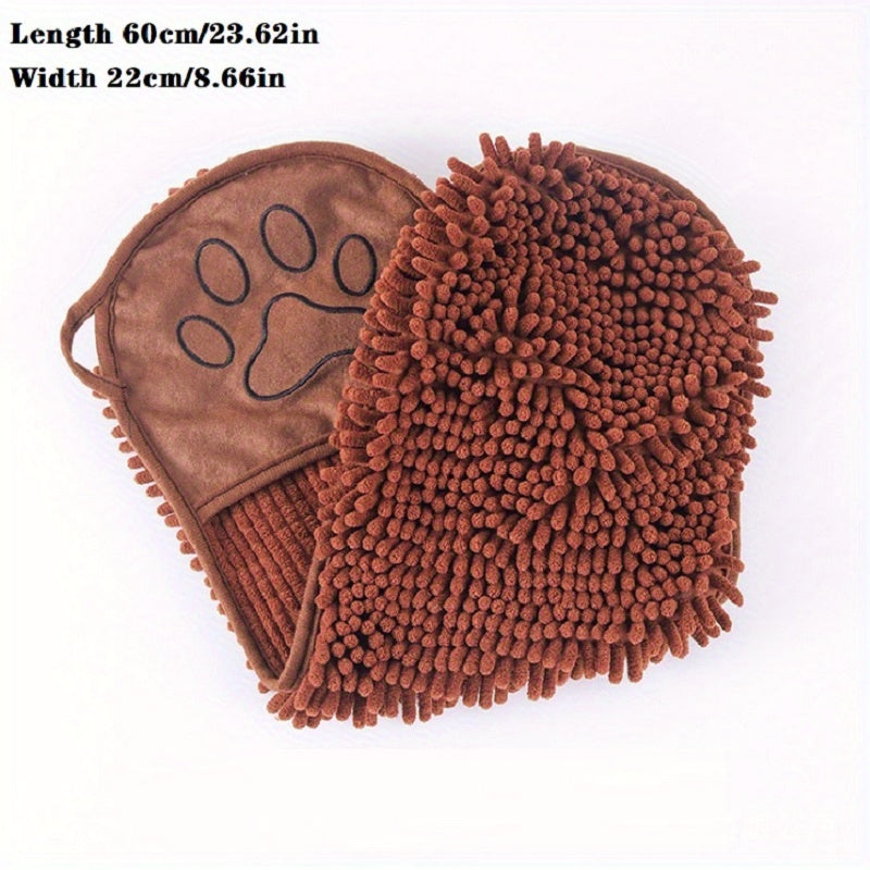Pet Absorbent Quick Dry Microfiber Bath Towel With Hand Pockets