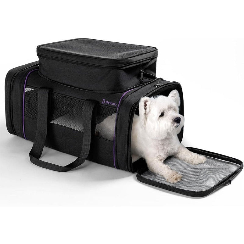 Portable Pet Carrier Travel Soft Expandable Space Bag For Flights