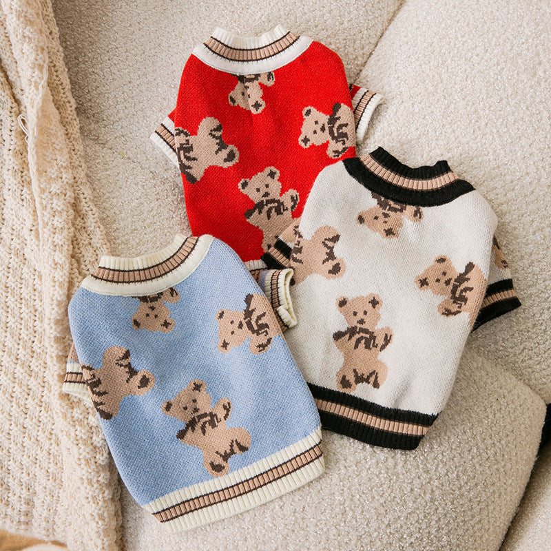 Pet Warm Knitted Sweater Cozy Winter Apparel
