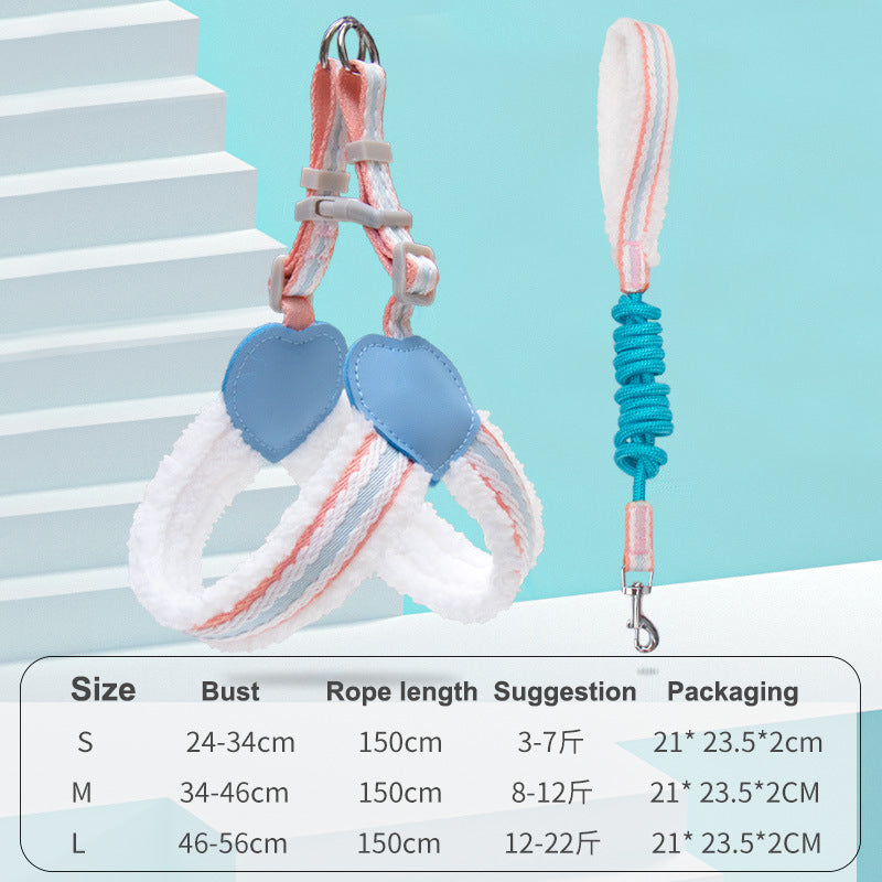 Breathable Chest Vest Pet Leash For Small And Medium Pets