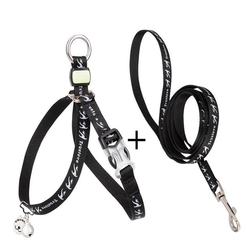 Pet Bell Chest Strap Harness Leash Vest Walking Rope