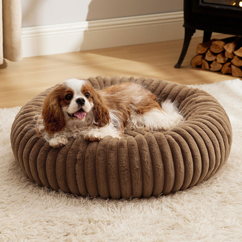 Plush Warm Round Pet Bed Rabbit Fur Winter Sleeping Mat