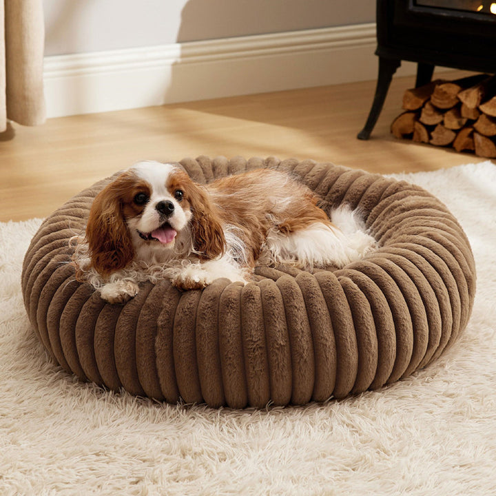 Plush Warm Round Pet Bed Rabbit Fur Winter Sleeping Mat