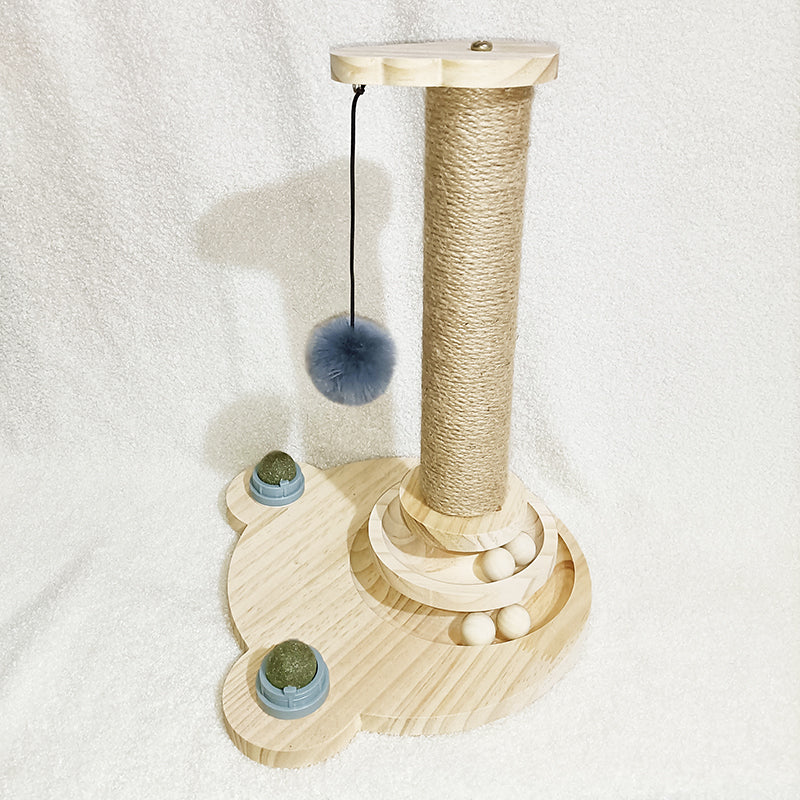 Durable Wooden Turntable Bite Resistant Interactive Pet Stick Toy