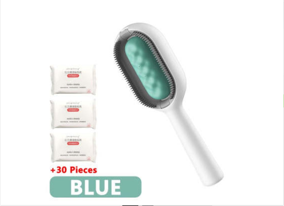 Pet Grooming Brush With Hair Collection Tank For Shedding Control